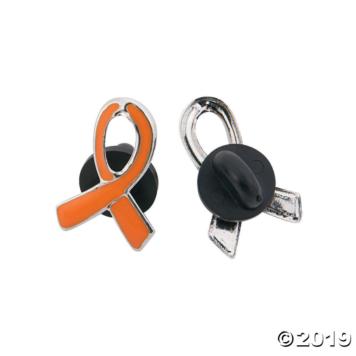 Orange Awareness Ribbon Pins (Per Dozen) Orange Awareness Ribbon Pins (Per Dozen)