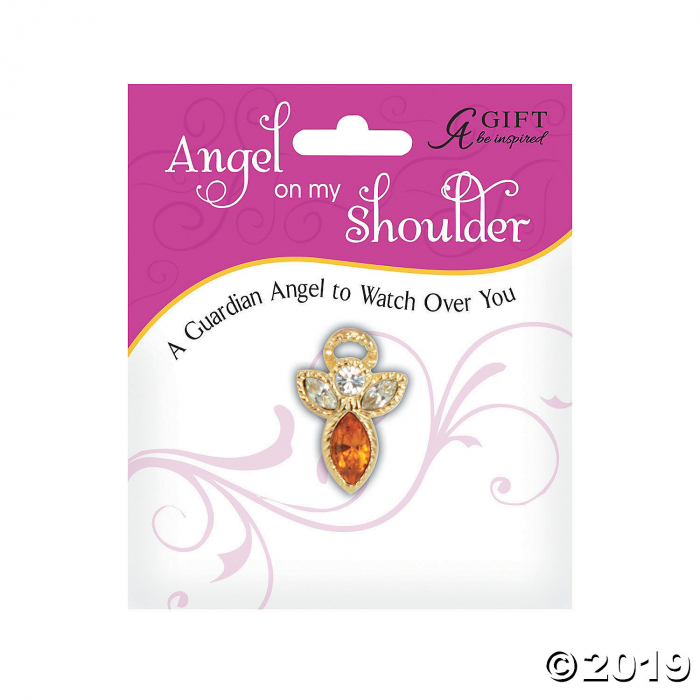 November Birthstone Angel On My Shoulder Pin (1 Piece(s)) November Birthstone Angel On My Shoulder Pin (1 Piece(s))