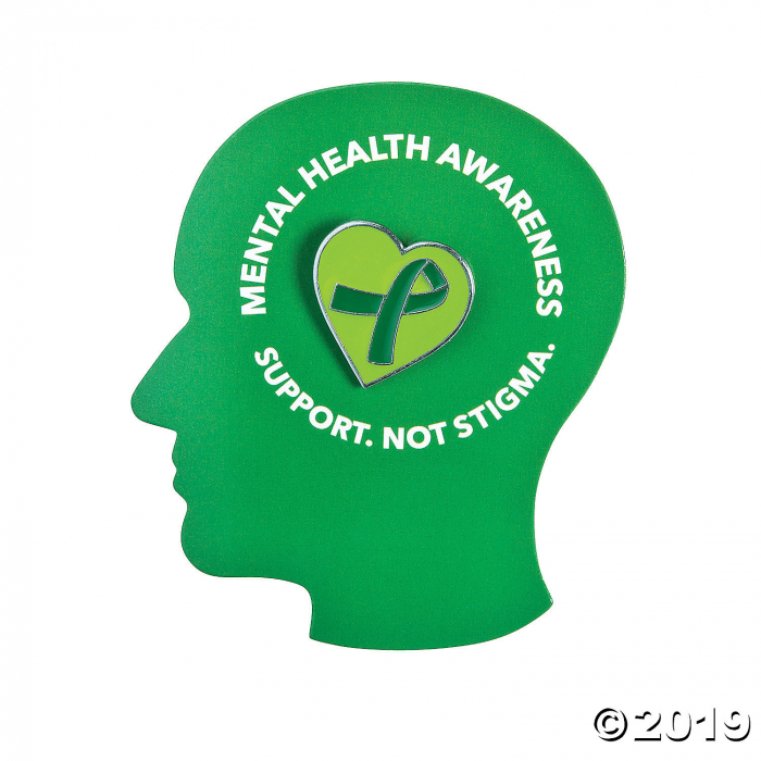 Mental Health Awareness Pins on Card (Per Dozen)