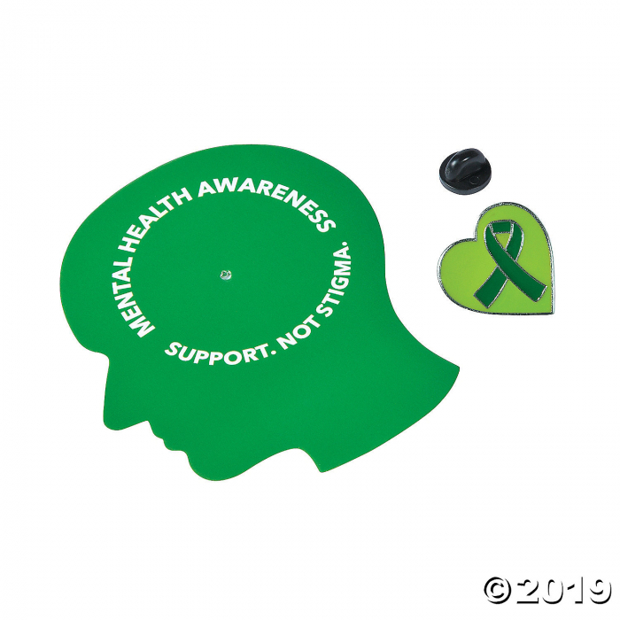Mental Health Awareness Pins on Card (Per Dozen)