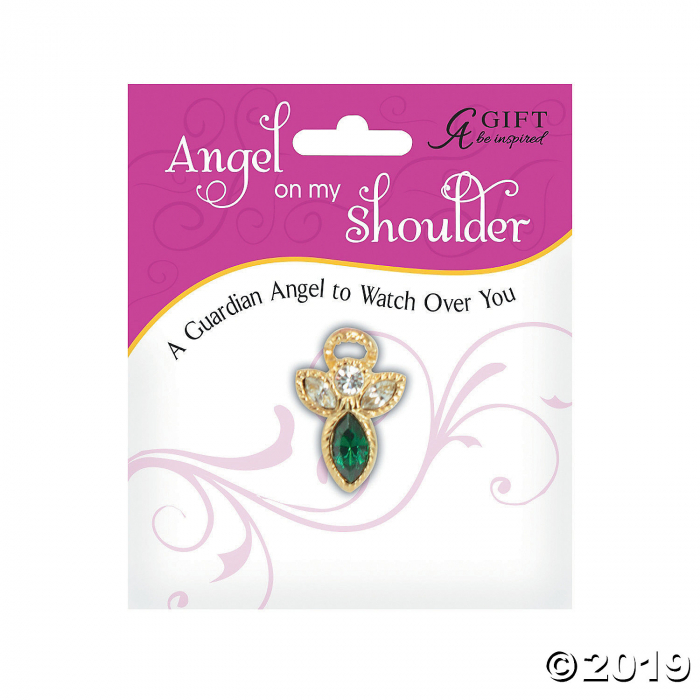 May Birthstone Angel On My Shoulder Pin (1 Piece(s))