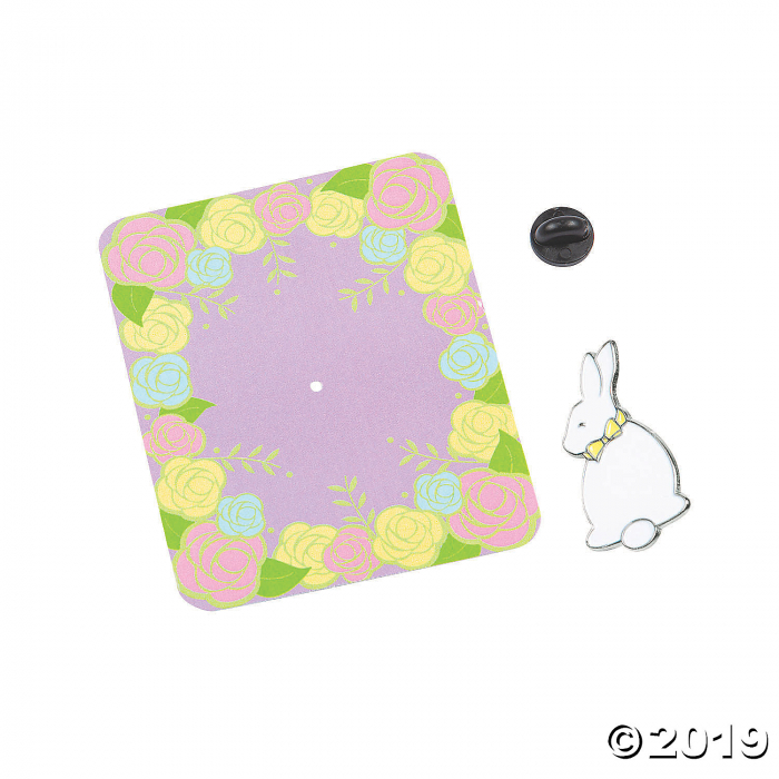 Easter Bunny Enamel Pins on Card (Per Dozen)