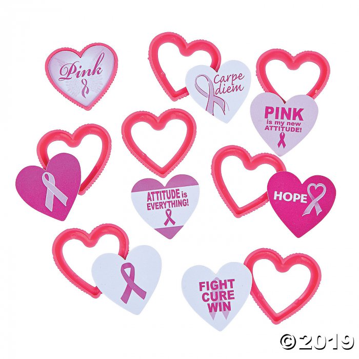 Pink Awareness Ribbon Shirt Clips (48 Piece(s))