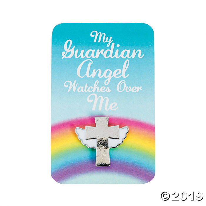 Guardian Angel Pins with Card (Per Dozen) Guardian Angel Pins with Card (Per Dozen)