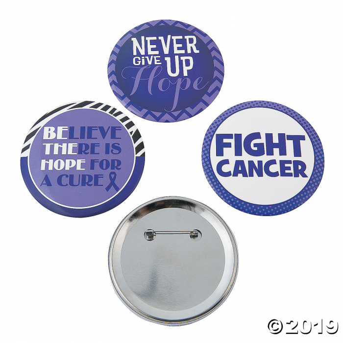 Inspiring Purple Awareness Ribbon Buttons (24 Piece(s)) | GlowUniverse.com