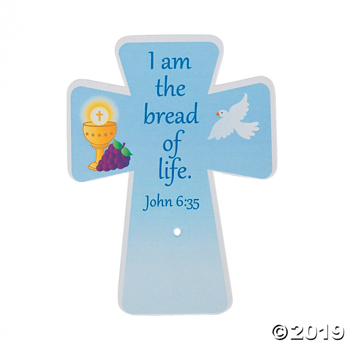 First Communion Cross Pins with Card (Per Dozen)