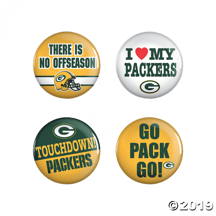 NFL® Green Bay Packers Buttons (4 Piece(s))