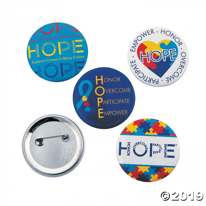 Autism Hope Buttons (Per Dozen) | GlowUniverse.com