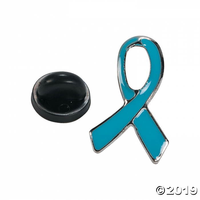 Light Blue Awareness Ribbon Pins (Per Dozen) Light Blue Awareness Ribbon Pins (Per Dozen)