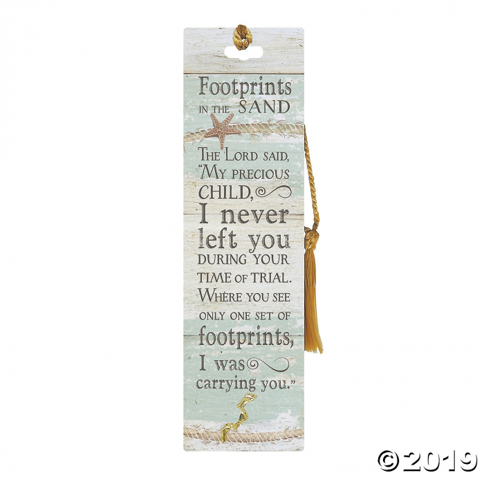 Footprints in the Sand Laminated Bookmark with Pin (1 Piece(s)) Footprints in the Sand Laminated Bookmark with Pin (1 Piece(s))