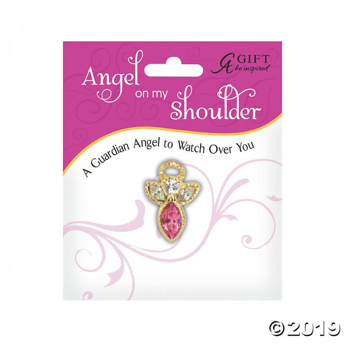 October Birthstone Angel On My Shoulder Pin (1 Piece(s))