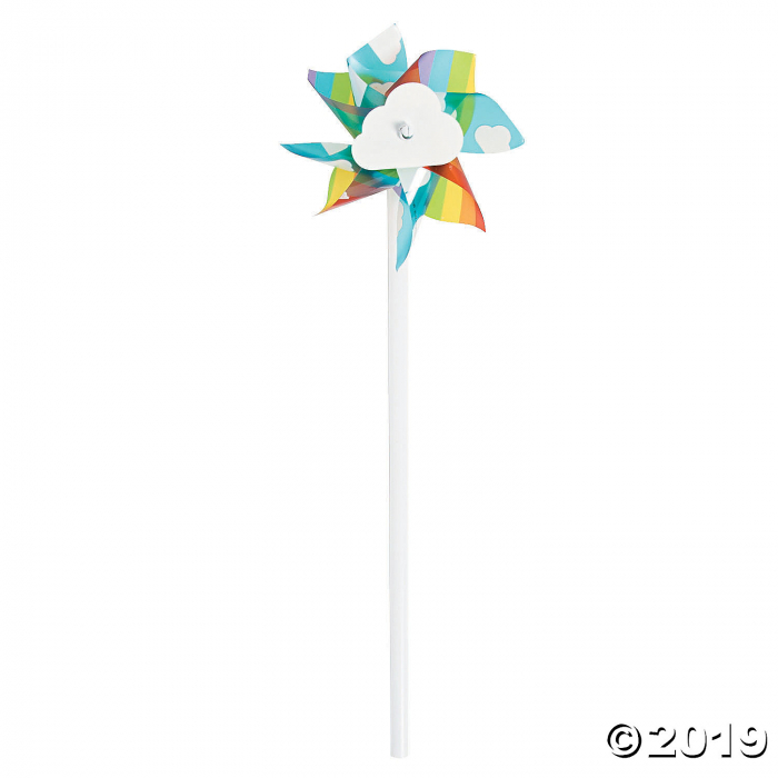 Rainbow Print Pinwheels (36 Piece(s)) Rainbow Print Pinwheels (36 Piece(s))