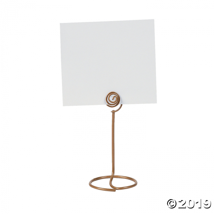 Gold Spiral Place Card Holders (Per Dozen)
