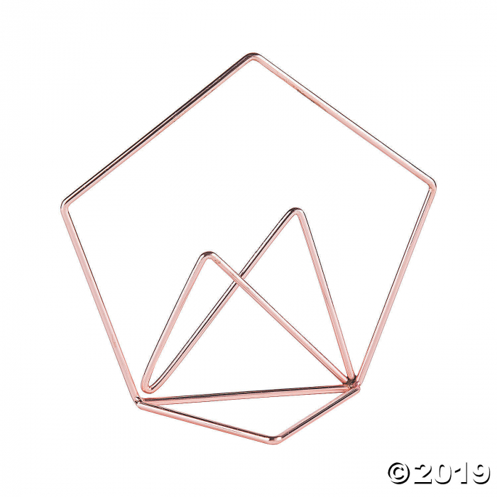 Rose Gold Geometric Sign Holder (1 Piece(s))