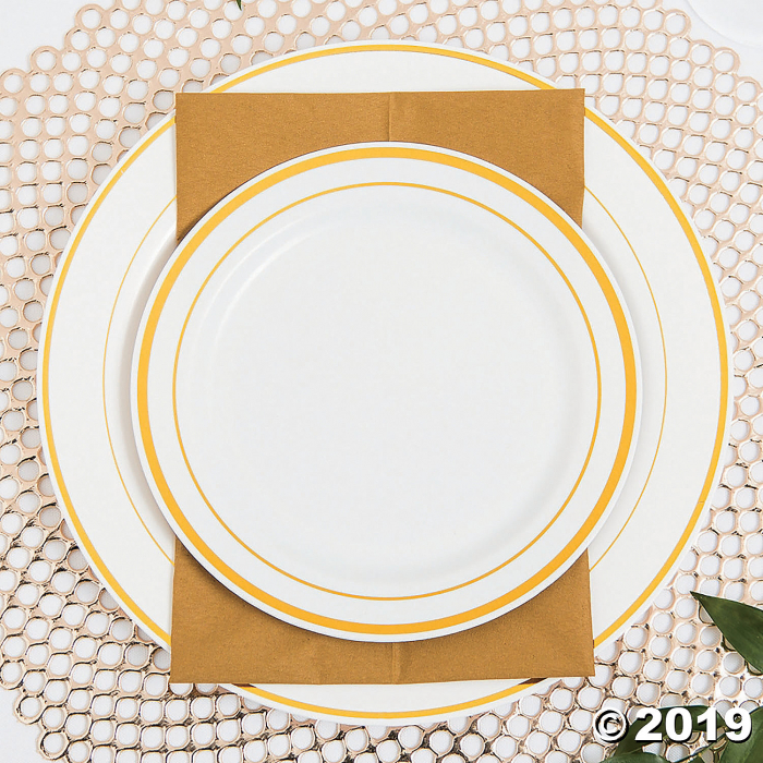 Gold Round Die-Cut Placemats (6 Piece(s))