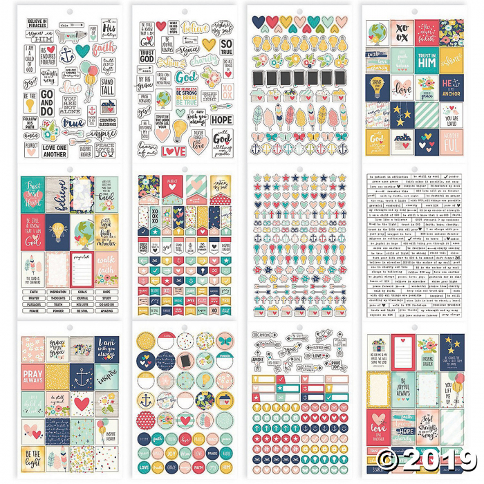 Simple Stories Carpe Diem Faith A5 Stickers 12/Pkg (12 Sheet(s))