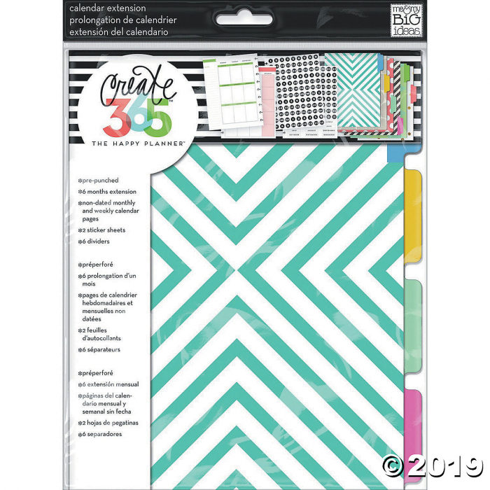 Happy Planner 6-Month Undated Medium Planner Extension Pack-Teal Month (1 Piece(s))