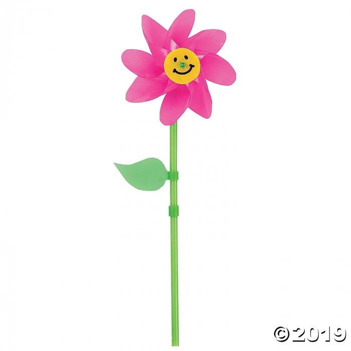 Smile Face Flower Pinwheels (36 Piece(s))