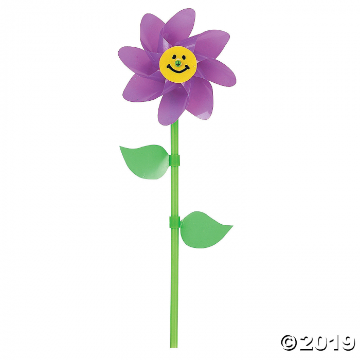 Smile Face Flower Pinwheels (36 Piece(s))