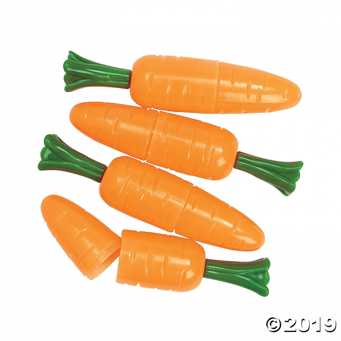 Carrot Plastic Easter Eggs - 12 Pc. (Per Dozen)