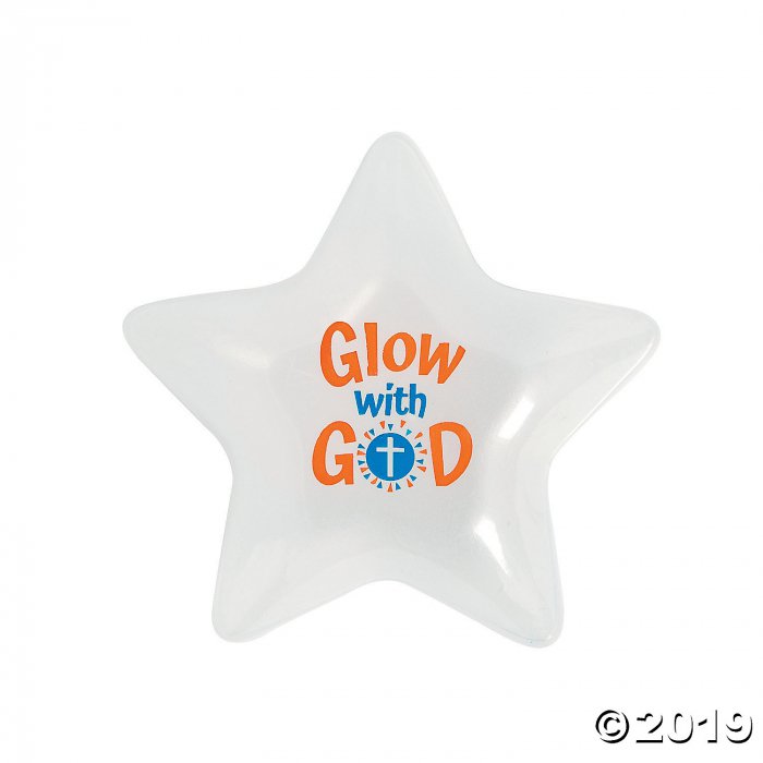 Glow-in-the-Dark Religious Star-Shaped Plastic Easter Eggs - 12 Pc. (Per Dozen)