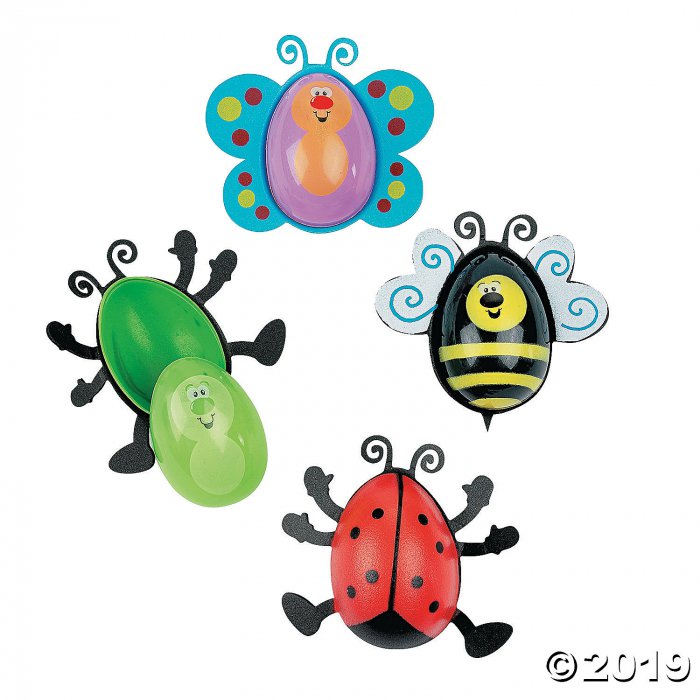 Bug-Shaped Plastic Easter Eggs - 12 Pc. (Per Dozen)