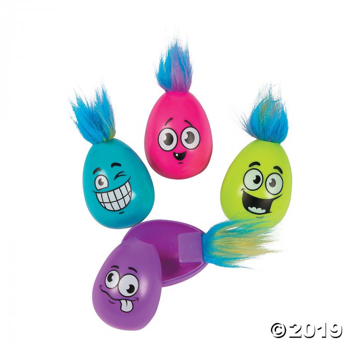 Crazy Hair Plastic Easter Eggs - 12 Pc. (Per Dozen)
