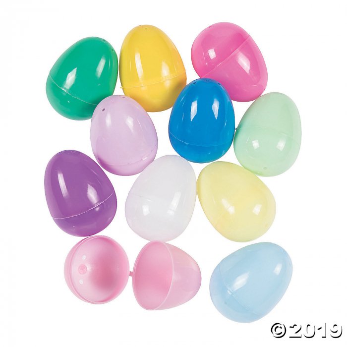 Bright & Pastel Plastic Easter Eggs - 48 Pc.