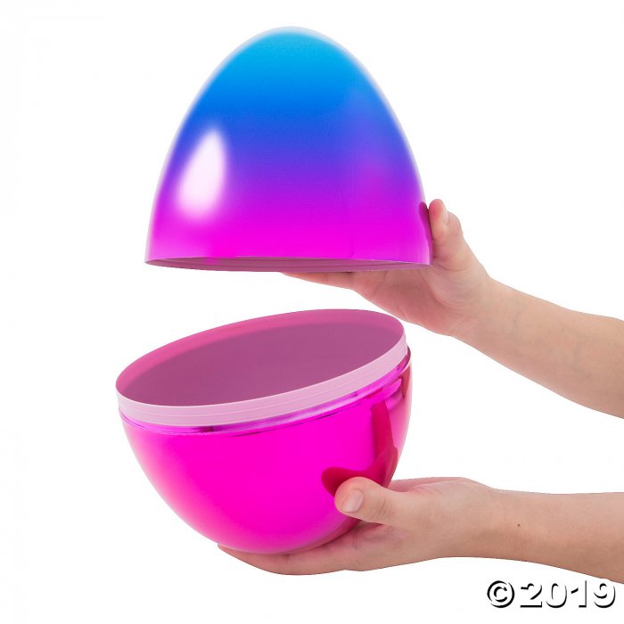 Humongous Two-Tone Metallic Plastic Easter Egg - 1 pc.