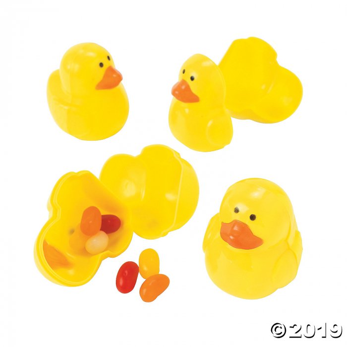 Duck-Shaped Plastic Easter Eggs - 12 Pc. (Per Dozen)