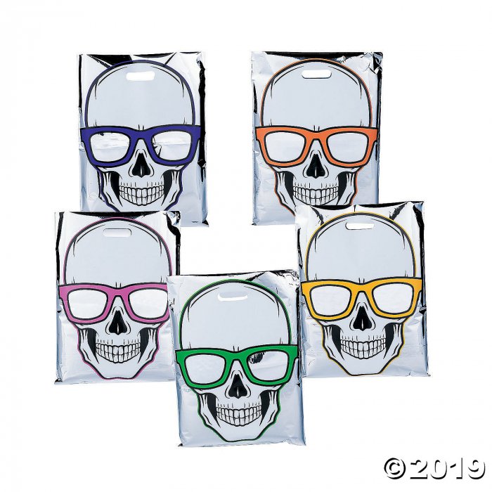 Cool Skeletons Reflective Trick-or-Treat Bags (50 Piece(s))