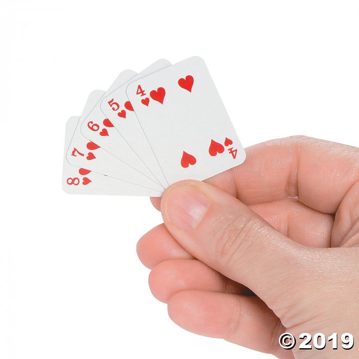Pack of Mini Playing Cards 6cm x 4cm Sold Singly by Henbrandt 