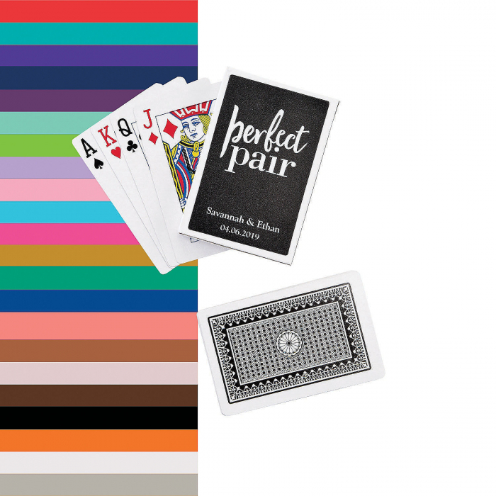 Personalized Perfect Pair Wedding Playing Cards (Per Dozen)