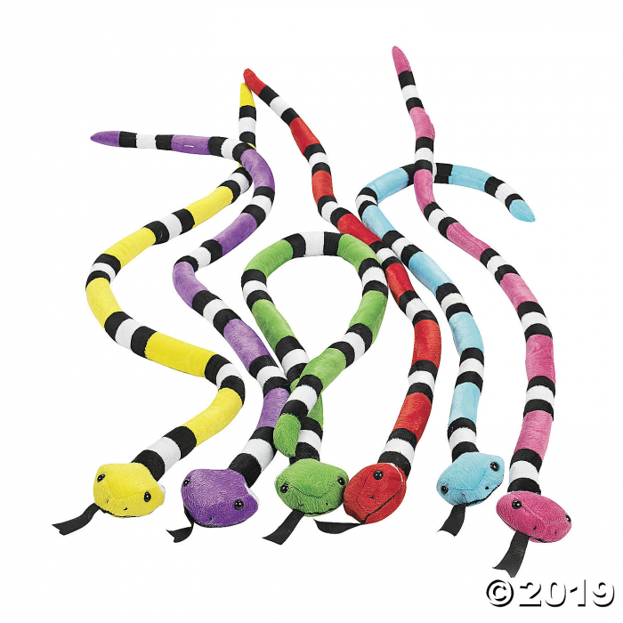 Bright Stuffed Snakes (Per Dozen)