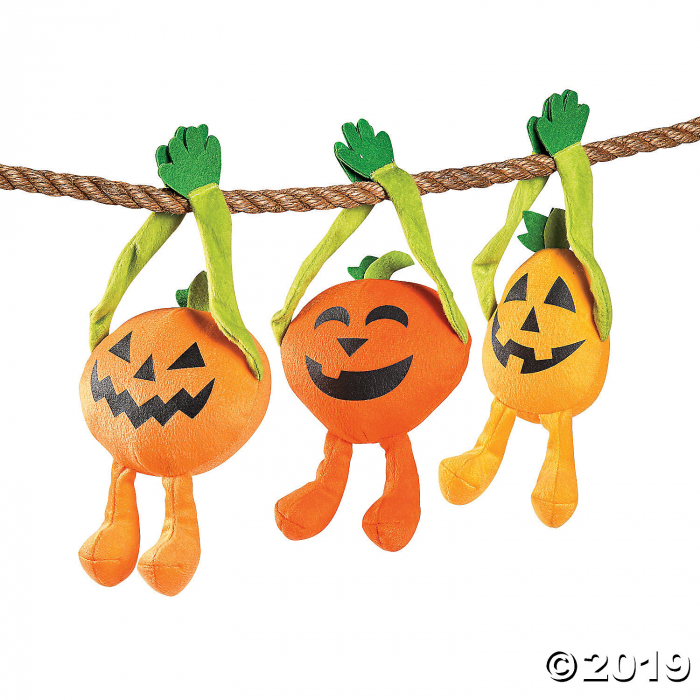 Long Arm Plush Jack-O'-Lanterns (Per Dozen)