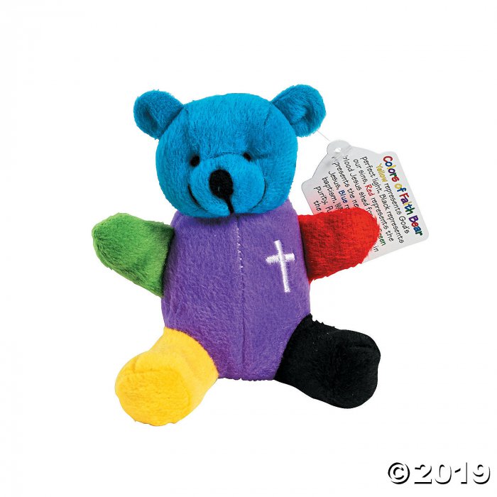 Rainbow Faith Stuffed Bears (Per Dozen)