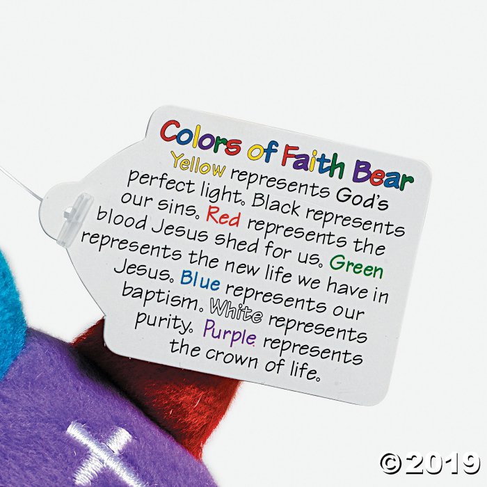 Rainbow Faith Stuffed Bears (Per Dozen)