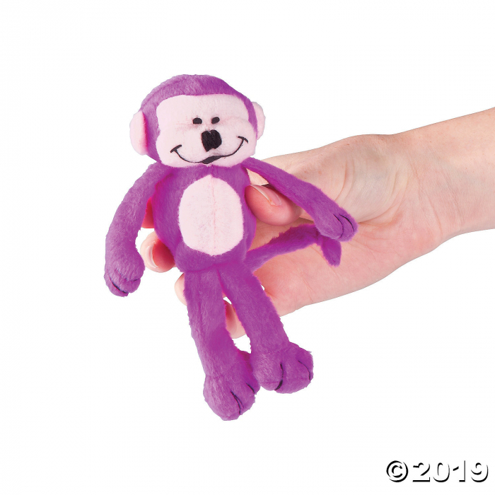 Neon Stuffed Monkeys (Per Dozen)