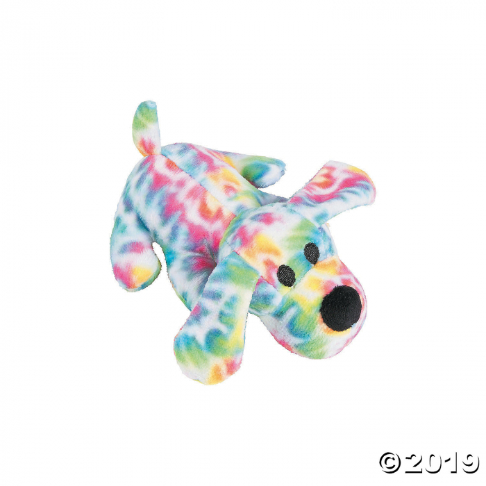 Tie-Dyed Stuffed Dogs (Per Dozen)