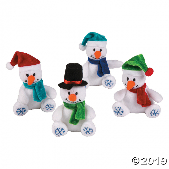 Snowflake Plush Snowmen (Per Dozen)