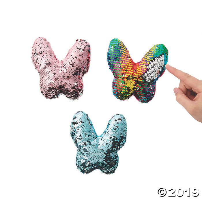 Reversible Sequin Stuffed Butterflies (Per Dozen)