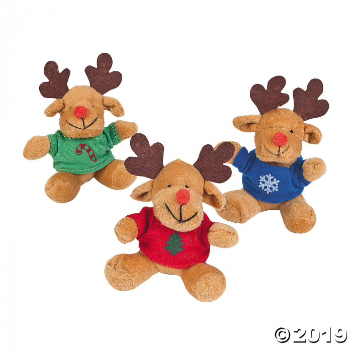 Stuffed Reindeer with T-Shirt (Per Dozen)