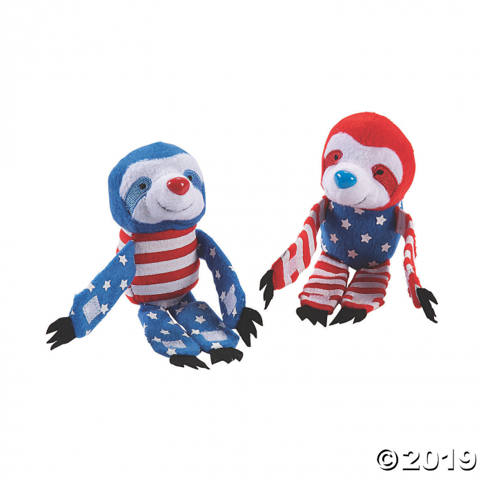Patriotic Stuffed Sloths (Per Dozen) Patriotic Stuffed Sloths (Per Dozen)