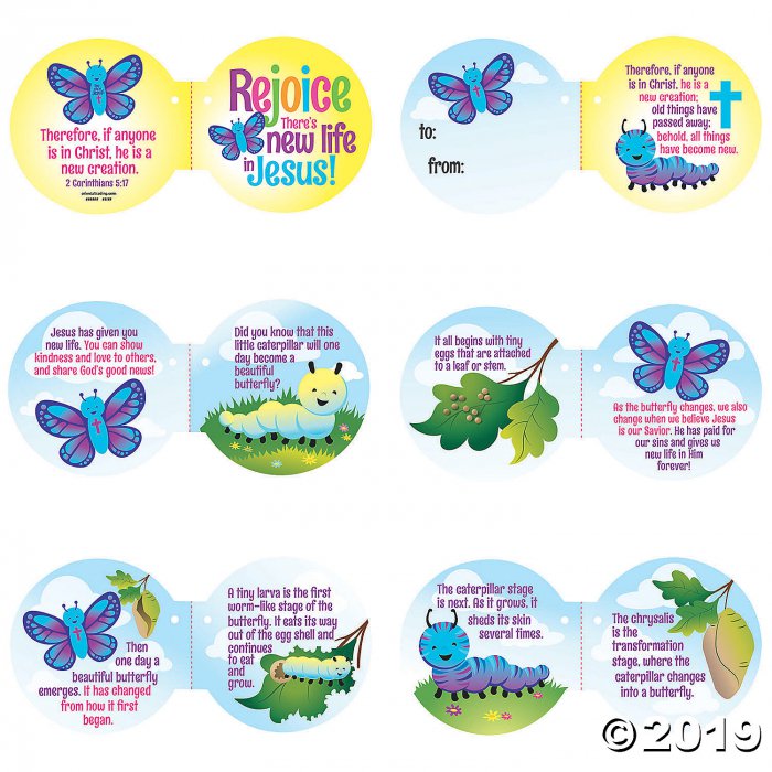 New Life in Jesus Stuffed Butterflies with Story (Per Dozen)
