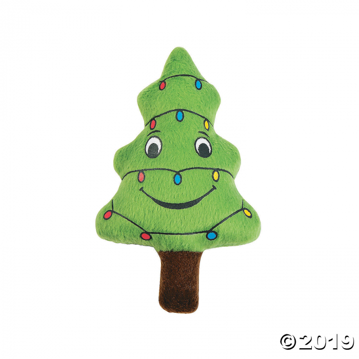 Happy Plush Christmas Tree with Lights (Per Dozen)