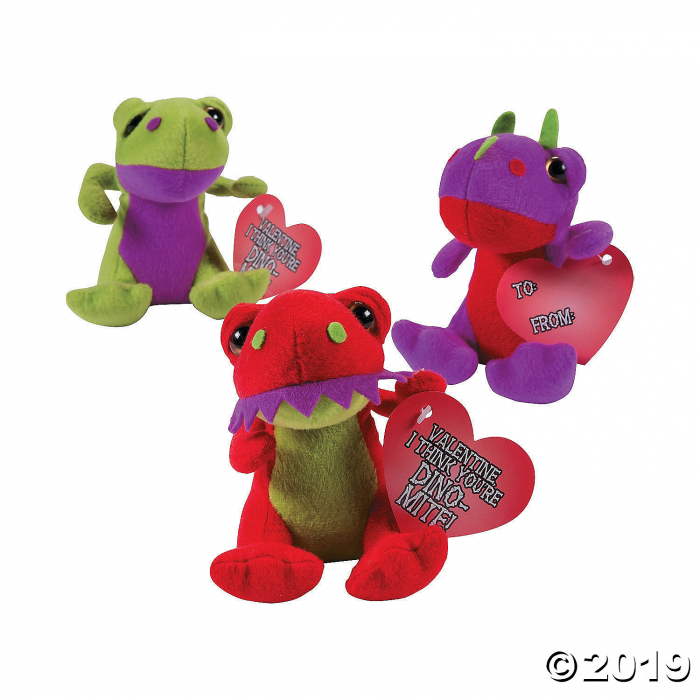 Valentine Stuffed Dinosaurs (Per Dozen)