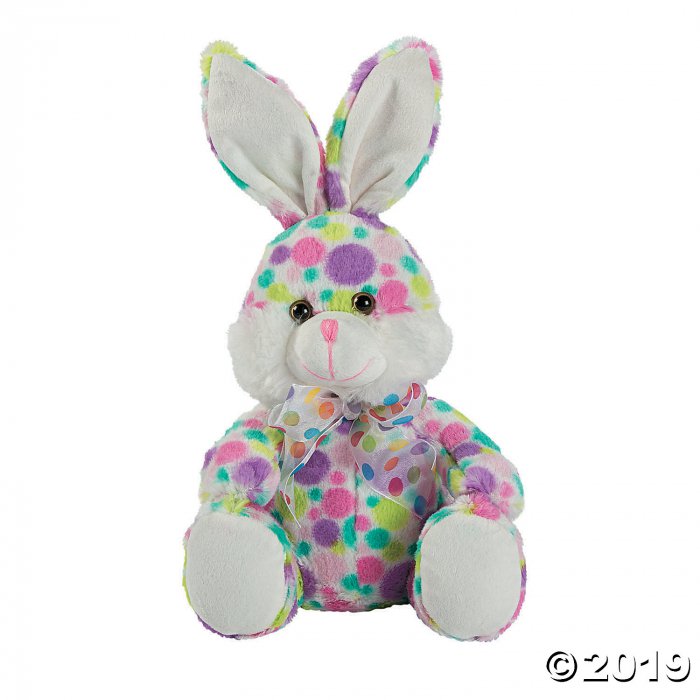 Bright Polka Dot Stuffed Easter Bunny (1 Piece(s))