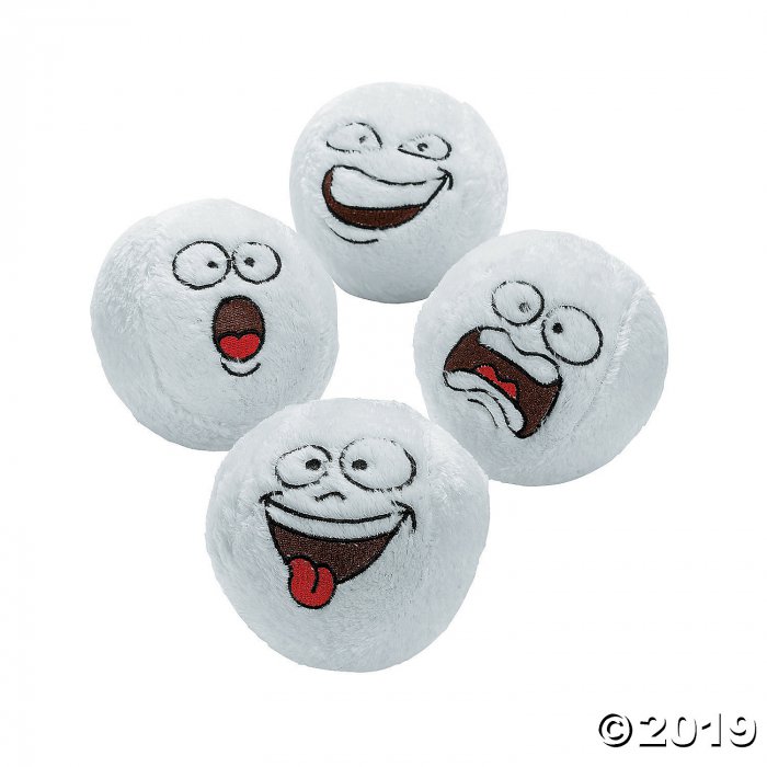 Bulk Funny Face Plush Snowballs (1 Unit(s))