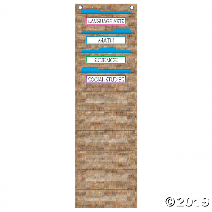 Burlap File Folder Storage Pocket Chart (1 Piece(s))