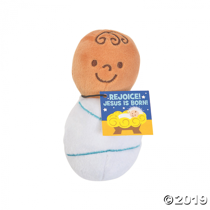 Mini Plush Baby Jesus Handouts with Card (Per Dozen)